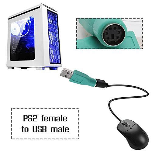 5 unids PS2 a USB macho hembra adaptador puerto conector convertidor para PC teclado ratón