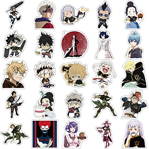 50PCS Anime Black Clover Sticker Waterproof To DIY Laptop Notebook Guitar PS4 Stationery For Children Cartoon Toy Sticker