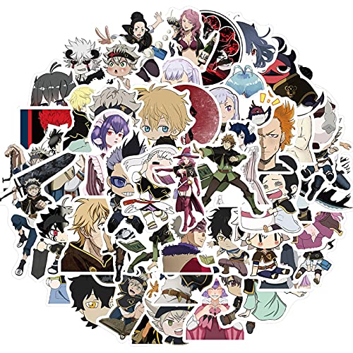 50PCS Anime Black Clover Sticker Waterproof To DIY Laptop Notebook Guitar PS4 Stationery For Children Cartoon Toy Sticker