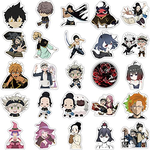 50PCS Anime Black Clover Sticker Waterproof To DIY Laptop Notebook Guitar PS4 Stationery For Children Cartoon Toy Sticker