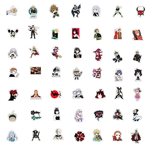 50PCS Anime Black Clover Stickers Waterproof To DIY Laptop Notebook Guitar PS4 Stationery For Children Cartoon Toy Sticker