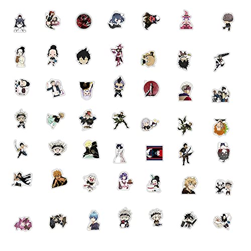50PCS Anime Black Clover Stickers Waterproof To DIY Laptop Notebook Guitar PS4 Stationery For Children Cartoon Toy Sticker