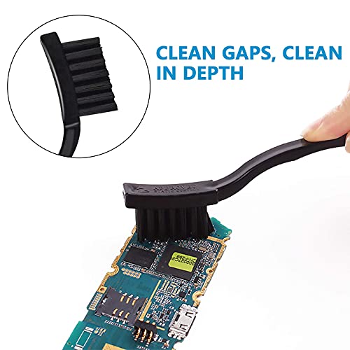 6 Piezas Kit de Cepillo Antiestatico, Plástico Brocha Antiestatica Cepillo Limpieza Nylon Cepillo Limpieza Nylon para Teclado Placa de Circuito portátil Placa Base Juego de Cepillo de Limpieza