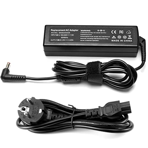 65W 20V 3.25A Adaptador de CA Cargador de computadora portátil para Lenovo G570 B570 B575 G575 B470 IdeaPad N585 N580 P500 Z580 Z585 N586 P580 Z500 G585 G580 G500 S415 ADP-65KH B CPA-A065
