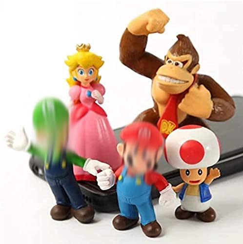 6pcs / Set Toys - Figuras de y Luigi Figuras de acción de Yoshi y Bros Figuras de Juguete de PVC