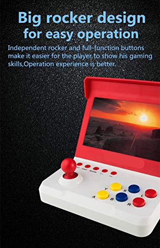 7.0 Pulgadas Quad-Core Multiplayer Retro Arcade Game Console 9000 Juegos Gratis Arcade y Otros 10 simuladores Batería de Litio de música de Video ahorrable Recargable (Blanco)