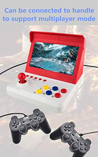 7.0 Pulgadas Quad-Core Multiplayer Retro Arcade Game Console 9000 Juegos Gratis Arcade y Otros 10 simuladores Batería de Litio de música de Video ahorrable Recargable (Blanco)