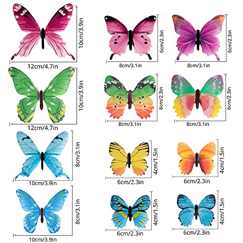 72 Pegatinas de Pared de Mariposa 3D Calcomanías de Pared de Mariposa Extraíbles Pegatina Mural, para la Decoracion del hogar Kids Room Decor del Dormitorio