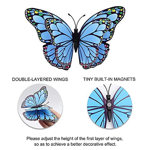 72 Pegatinas de Pared de Mariposa 3D Calcomanías de Pared de Mariposa Extraíbles Pegatina Mural, para la Decoracion del hogar Kids Room Decor del Dormitorio