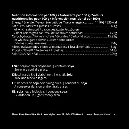 8 x Planet Plant-Based Bio Espaguetis de judías negras (200g por unidad) - vegano, 100% a base de soja negra, sin gluten, rico en nutrientes y proteína, bajo en carbohidratos, 8 x 200g