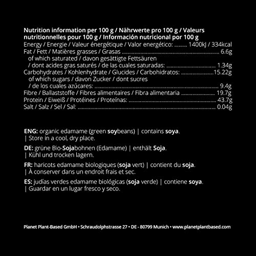 8 x Planet Plant-Based Bio Espaguetis Edamame (200g por unidad) - vegano, 100% a base de soja verde, sin gluten, rico en nutrientes y proteína, bajo en carbohidratos, 8 x 200g