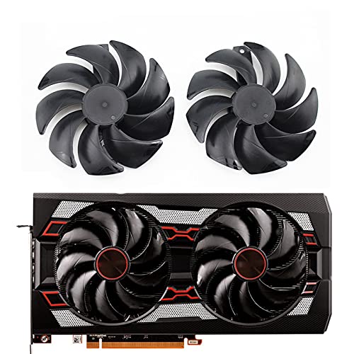 95mm 6pin FD10015M12D DC12V RX5700 XT Fan de Cooler Reemplazar para Sapphire RX 5500 5600 5700XT Ventilador de enfriamiento de pulsos (Blade Color : 2PCS)