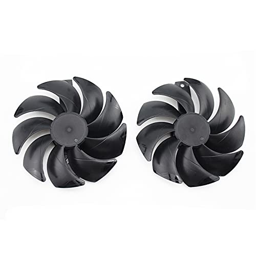 95mm 6pin FD10015M12D DC12V RX5700 XT Fan de Cooler Reemplazar para Sapphire RX 5500 5600 5700XT Ventilador de enfriamiento de pulsos (Blade Color : 2PCS)