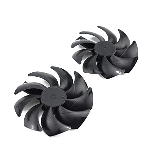 95mm 6pin FD10015M12D DC12V RX5700 XT Fan de Cooler Reemplazar para Sapphire RX 5500 5600 5700XT Ventilador de enfriamiento de pulsos (Blade Color : 2PCS)