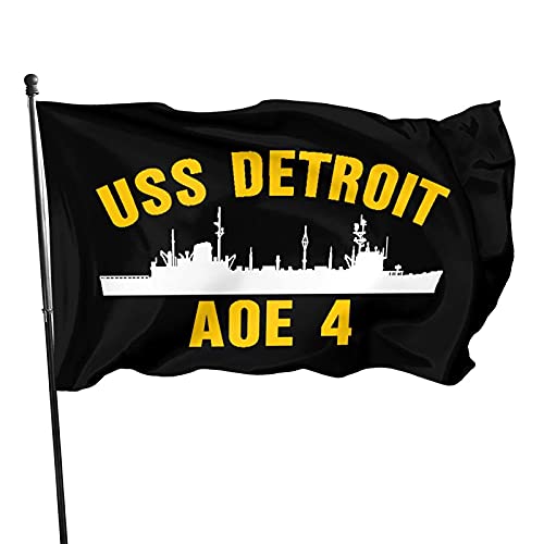 985 Bandera De Vacación Detroit AOE 4 Bandera Decorativa De Patio Duradero Banderas De Jardín para Adorno Vacación Exterior 90X150Cm