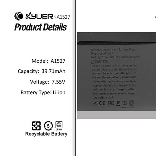 A1527 Batería para MacBook Retina 12" A1534 Early 2015 2016 Mid 2017 BTO/cto EMC 2746 2991 3099 MF865LL/A MF855LL/A MJY32LL/A MJY42LL/A MK4M2LL/A MK4M2BZ/A MK4N2LL/A MNYF2LL/A MNYG2LL/A MLHA2LL/A