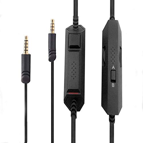 A50 Cable de Replacement Silenciador Línea Auriculares Cable para Auriculares Audio Compatible con los Auriculares de Juegos Astro A10 A30 A40 A50 G933 para Xbox One PS4 PC MixAmp (Negro)