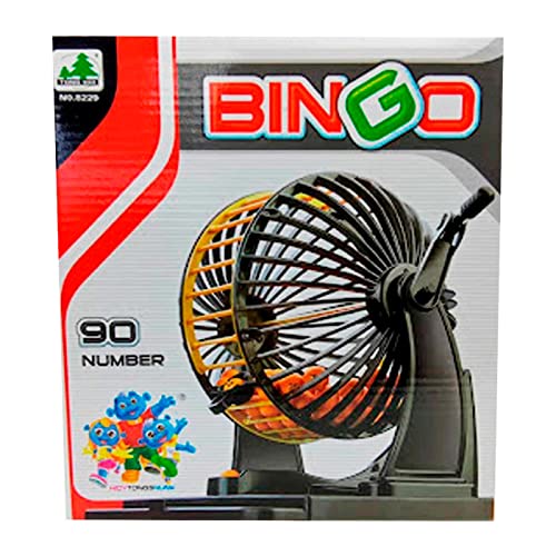 Acan Toinsa - Bingo Manua completol de 90 números con 24 cartones para 2 Jugadores, Juego de Mesa, lotería, Dimensiones 22 x 18 x 20 cm