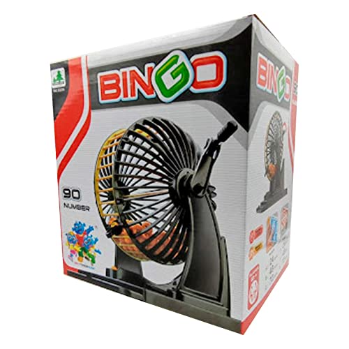 Acan Toinsa - Bingo Manua completol de 90 números con 24 cartones para 2 Jugadores, Juego de Mesa, lotería, Dimensiones 22 x 18 x 20 cm