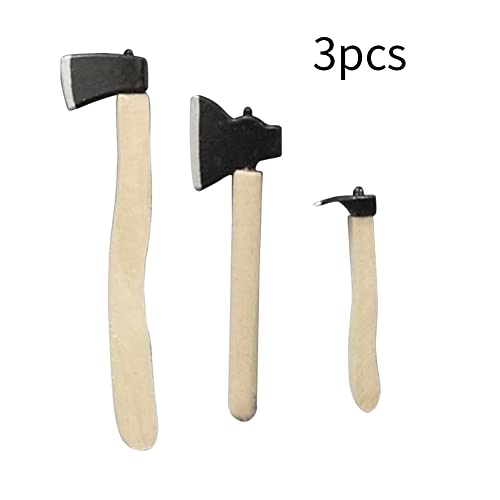 Accessori in Miniature Della Casa Delle Bambole, Mobili per La Casa Delle Bambole E Accessori, Mini Utensile Ascia Miniatura Mini Ascia con Manico in Legno Ornamento Della Casa Delle Bambole