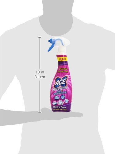 Ace - Spray Mousse + Lejía desengrasante - Hogar y ropa - 700 ml - [pack de 5]