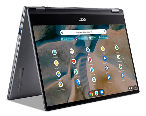 Acer Chromebook Spin 514 - Ordenador Portátil 2 en 1 Convertible y Tactil 14" Full HD, Laptop (AMD Ryzen 3 3250C, 8GB RAM, 128GB SSD, UMA Graphics, Chrome OS), PC Portátil Plata - Teclado QWERTY