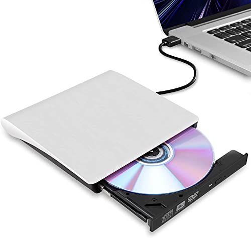Acetend Unidad de CD DVD externa USB 3.0, grabadora de CD DVD externa delgada y portátil de alta velocidad, reproductor USB óptico para PC, ordenador de sobremesa, portátil, Windows, Linux y Mac OS