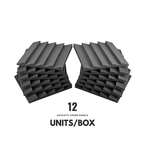 AcousPanel Espuma Acústica Pack de 12 Planchas de 30x30x3cm Color Gris Antracita