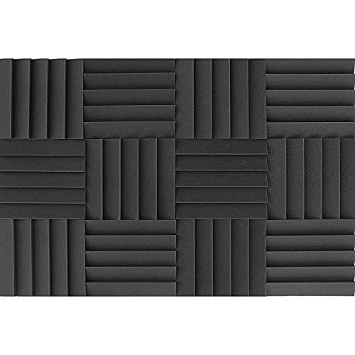 AcousPanel Espuma Acústica Pack de 12 Planchas de 30x30x3cm Color Gris Antracita