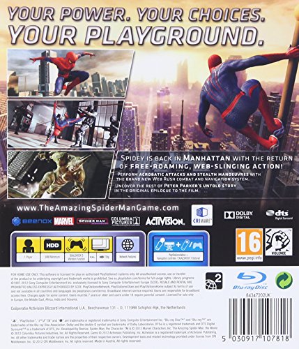 Activision The Amazing Spider-Man - Juego (PlayStation 3, Acción / Aventura, T (Teen))