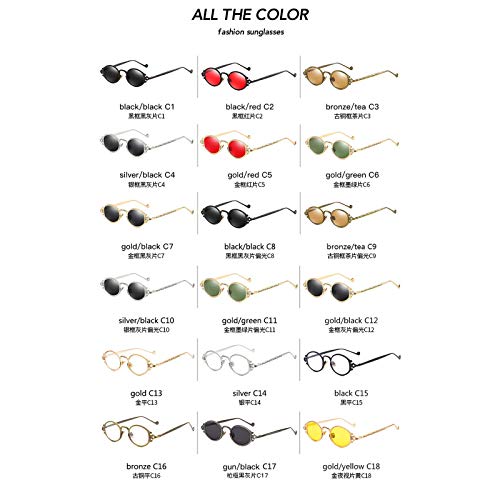 Actualice Europa y los Estados Unidos Nuevos gafas Retro Steam Ounk OuNk Sunk Sungasses Gothic Oval Frame tallado tinta espejo, una variedad de estilos, hombres, hombres