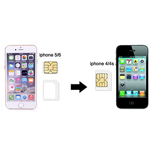 Adaptador de tarjeta SIM, convertidor estándar 4 en 1 con carpeta de tarjetas y aguja para almacenamiento de tarjetas SIM, 2 juegos