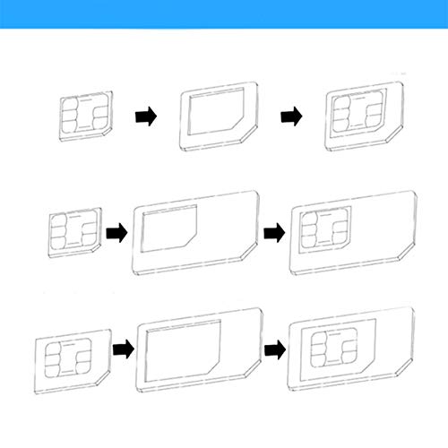 Adaptador de tarjeta SIM, convertidor estándar 4 en 1 con carpeta de tarjetas y aguja para almacenamiento de tarjetas SIM, 2 juegos