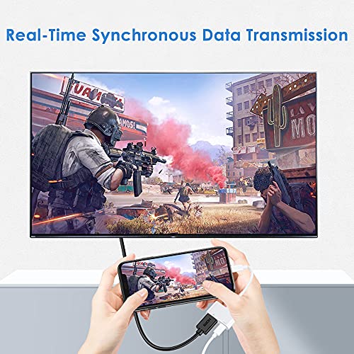 Adaptador HDMI para iPhone a TV, Adaptador AV 1080P Digital para iPad,Conexión HDMI para iPhone a TV/Monitor/Proyector,Compatible con iPhone 13/12/SE/11/XS/XS Max/X/XR/8/7/iPad(Necesita ser recargado)