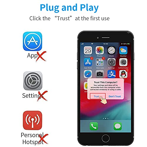 Adaptador HDMI para iPhone [Certificado Apple MFi] Lightning Digital 1080P Adaptador AV Digital Sincronización de Pantalla Conector HDMI Compatible con iPhone 12/11/ X /XR /XS /7P / 8P Plug and Play