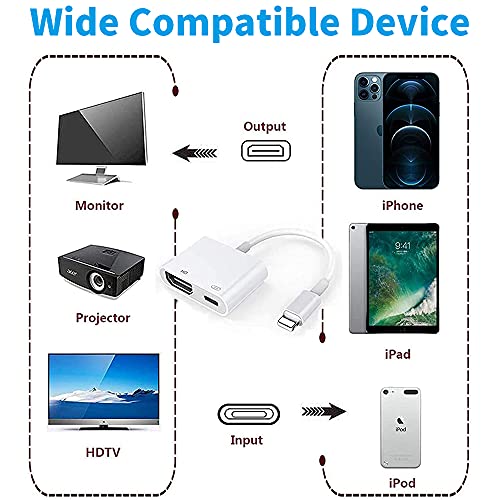 cable HDMI HDTV 1080P para Phone 12/11 YEHUA Adaptador AV digital de teléfono a HDMI XS/XR/X/8 Plus Pad Pod a HDMI 