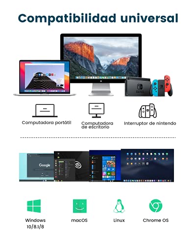 Adaptador usb ethernet RAMPOW, Adaptador ethernet a USB A Gigabit para Switch, adaptador usb rj45 usb ethernet 1000 Mbps con Laptop y Consola de Juegos, Switch 10.2.0 y superior, Macbook y DELL