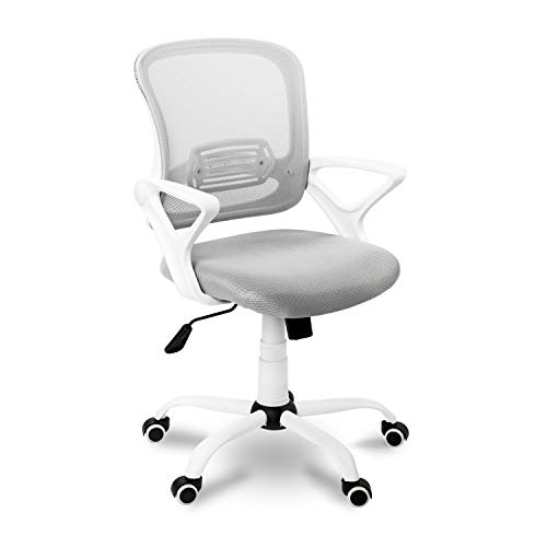 Adec - Brisa, Silla de Escritorio giratoria, Silla de Oficina, Silla despacho con Ruedas Color Gris Claro, Medidas: 60 x 93-101 x 60 cm de Fondo