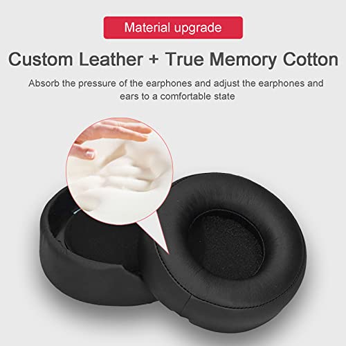 Adhiper Almohadillas de repuesto para auriculares SteelSeries Siberien 650, espuma viscoelástica y piel, color negro