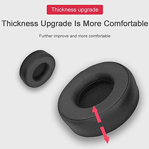 Adhiper Almohadillas de repuesto para auriculares SteelSeries Siberien 650, espuma viscoelástica y piel, color negro