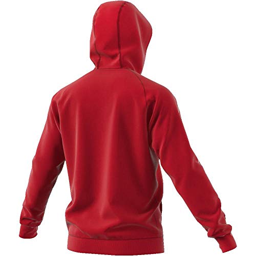 adidas Core 18 Hoody Sudadera con Capucha, Hombre, Rojo (Rojo/Blanco), M