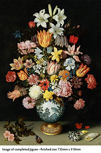 Adult Jigsaw Puzzle National Gallery Bosschaert The Elder: A Still Life of Flowers: 1000-piece Jigsaw Puzzles