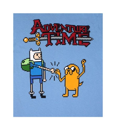 Adventure Time Pixel Heroes - Camiseta para Hombre, Color Azul - Azul - X-Large