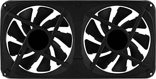 Aerocool ASTRO24 ventilador doble PC 12 cm, RGB Dual, soporte antivibración, Negro