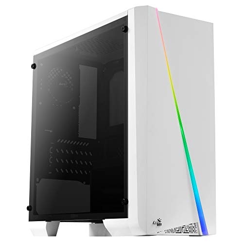 Aerocool Cylon Mini, caja PC Micro ATX blanco RGB 13, ventana, ventilador 8cm