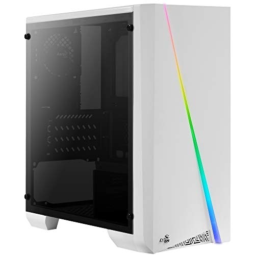 Aerocool Cylon Mini, caja PC Micro ATX blanco RGB 13, ventana, ventilador 8cm