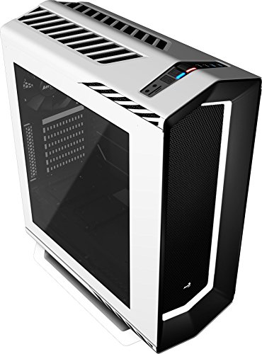 Aerocool P7C1WH - Caja gaming para PC (ATX, Semitorre, LED 8 colores, incluye ventilador trasero 12 cm, ventana transparente, 7 ranuras de expansión, 2 x USB 2.0/3.0, audio HD) blanco