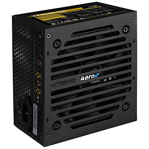Aerocool VX Plus 650, fuente para PC, 650W, ATX, 12V, ventilador 12 cm