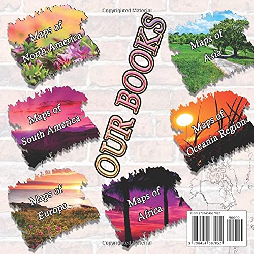 Africa Continent map series full Black White 530 Pages with beautiful layout: Learning to draw maps all the countries in this series