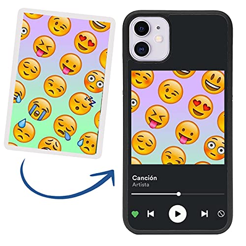 afrostore Funda Reproductor canción Personalizada Playlist spotify para iPhone 6 Plus Funda de Goma Flexible TPU Borde Negro diseña con imagenes Canciones y Grupo de Musica Favorito